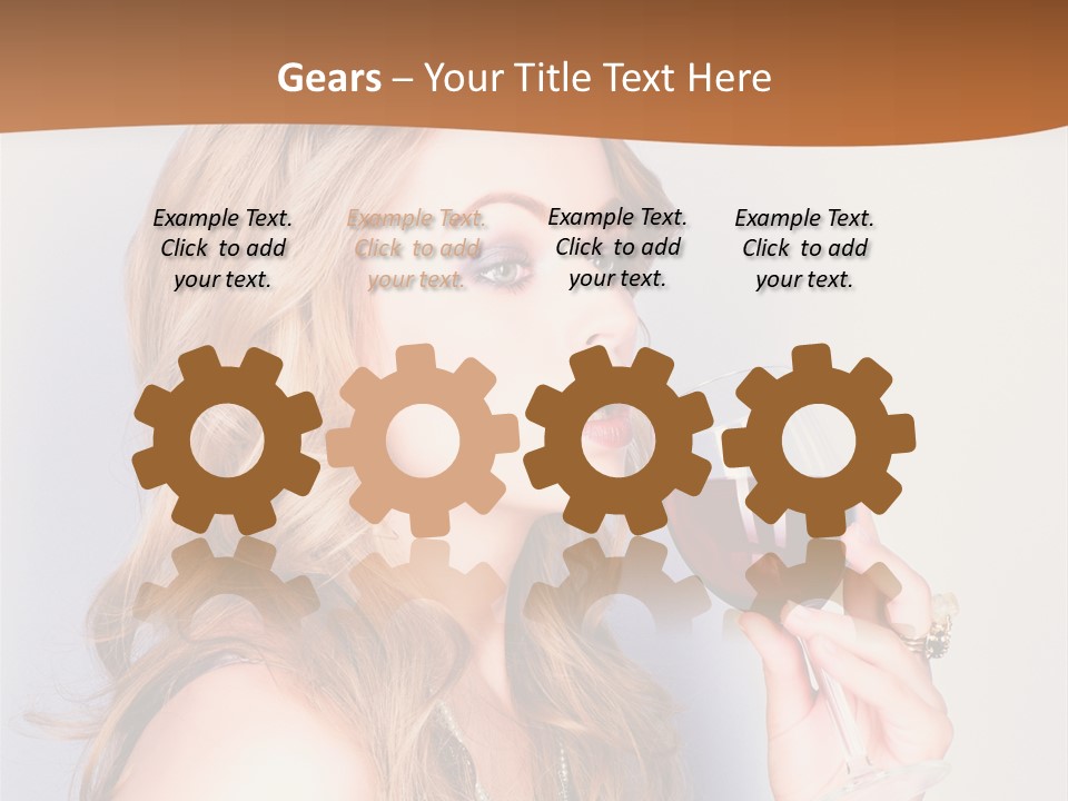 Femininity Red Model PowerPoint Template