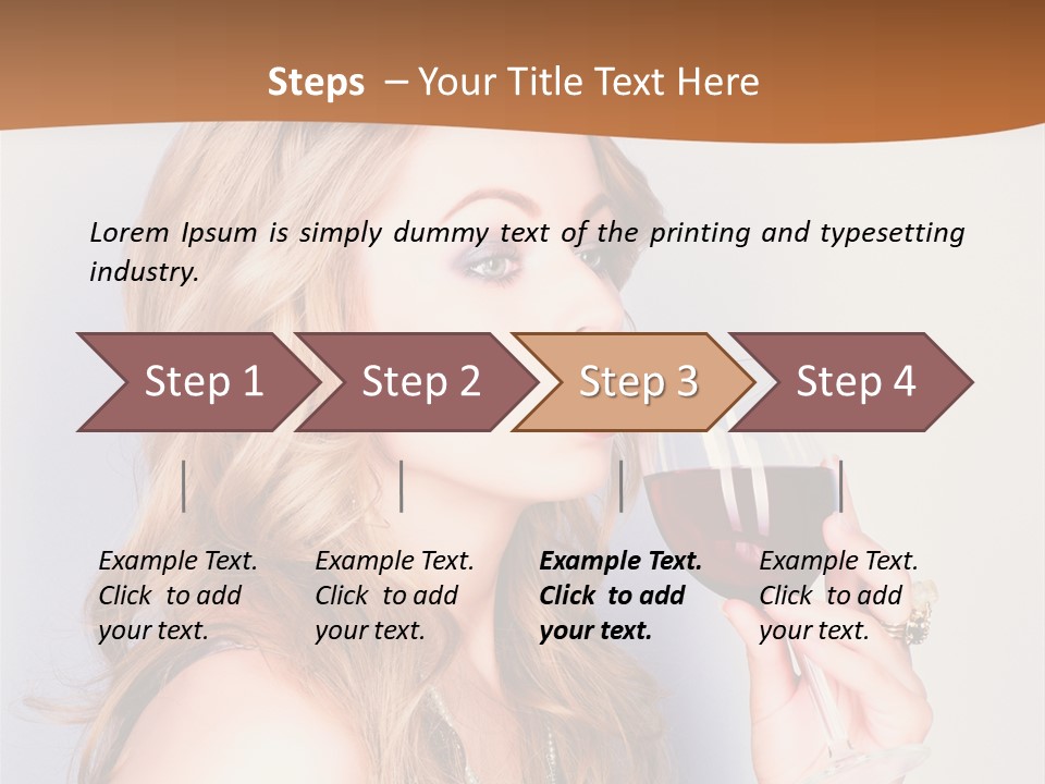 Femininity Red Model PowerPoint Template