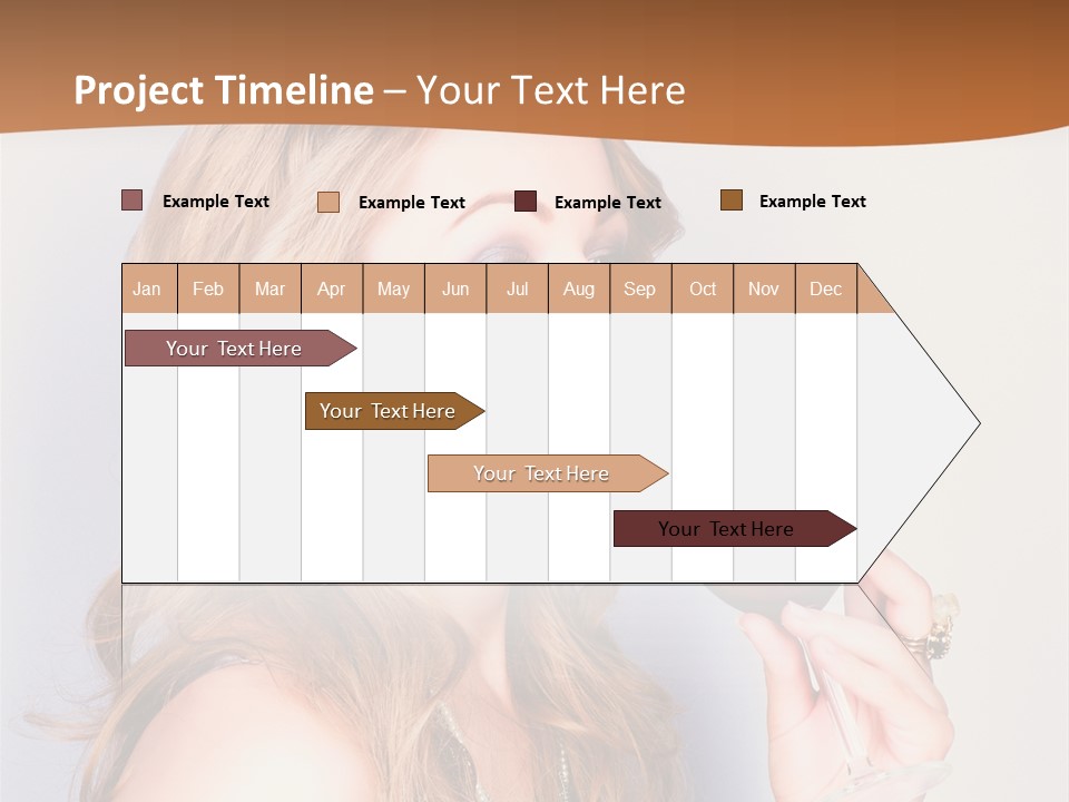 Femininity Red Model PowerPoint Template