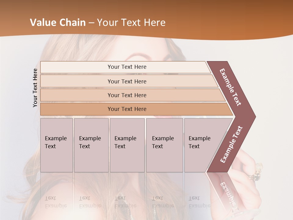 Femininity Red Model PowerPoint Template
