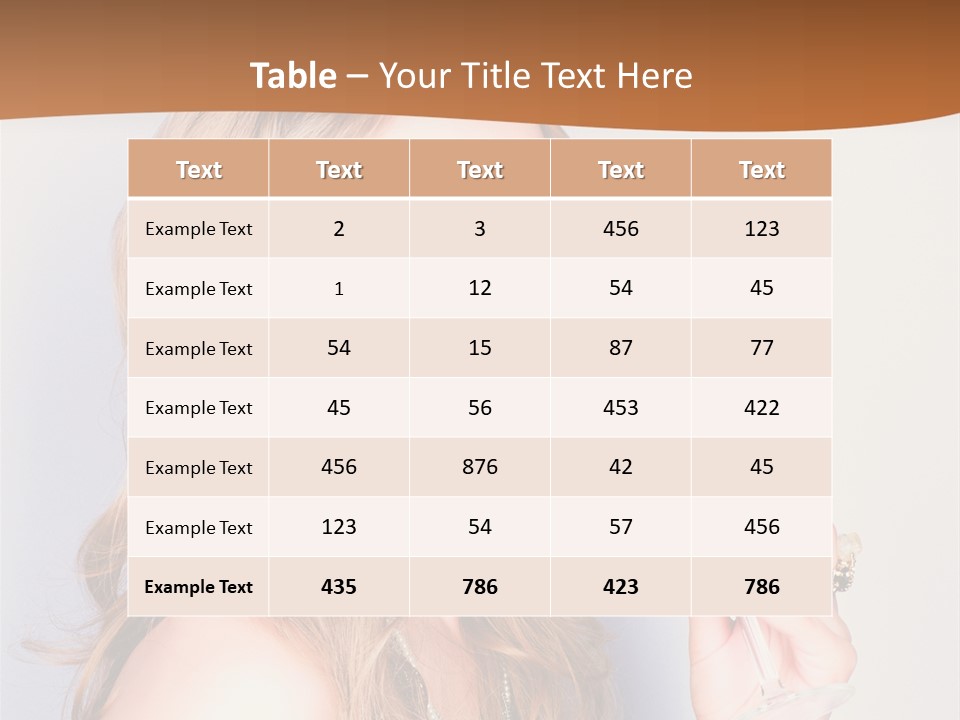 Femininity Red Model PowerPoint Template