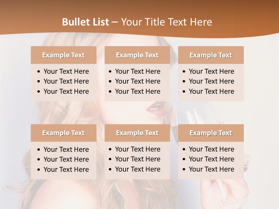 Femininity Red Model PowerPoint Template