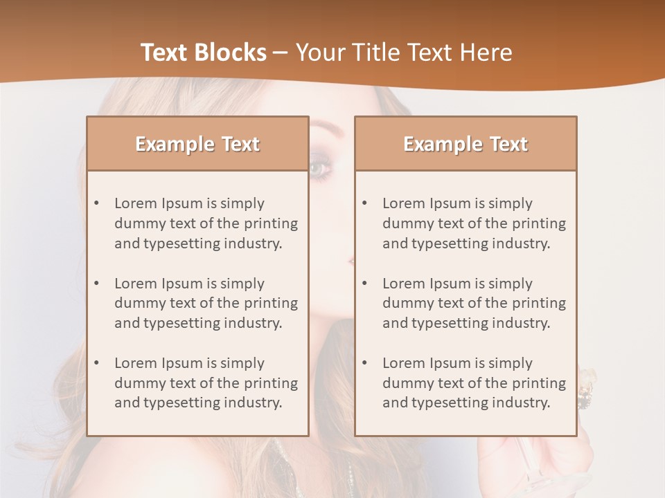 Femininity Red Model PowerPoint Template