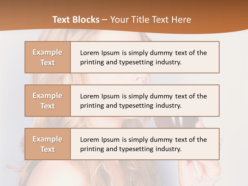 Femininity Red Model PowerPoint Template