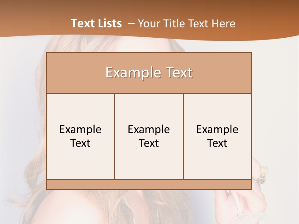 Femininity Red Model PowerPoint Template