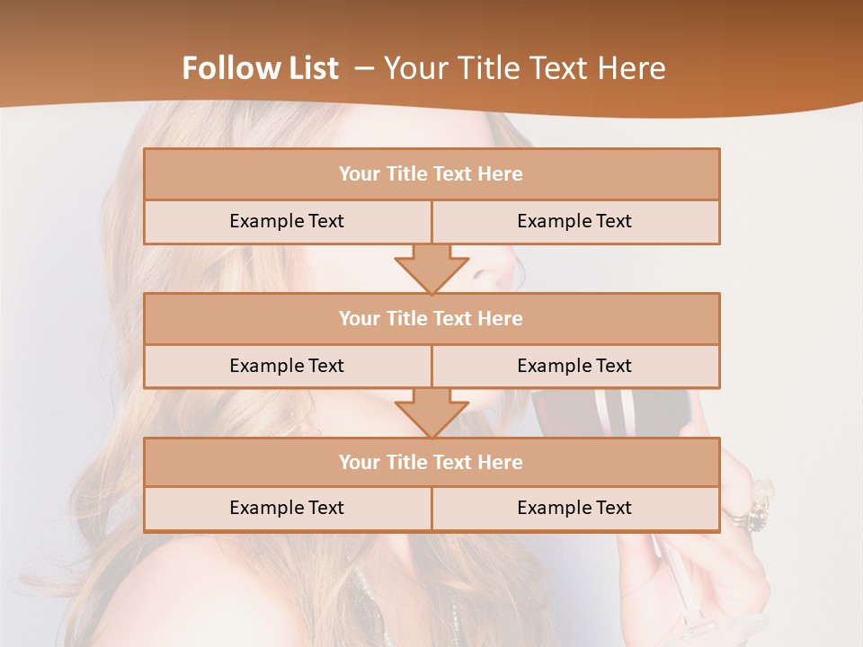 Femininity Red Model PowerPoint Template