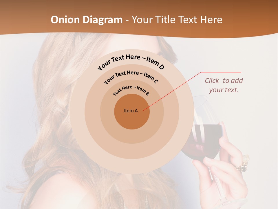 Femininity Red Model PowerPoint Template