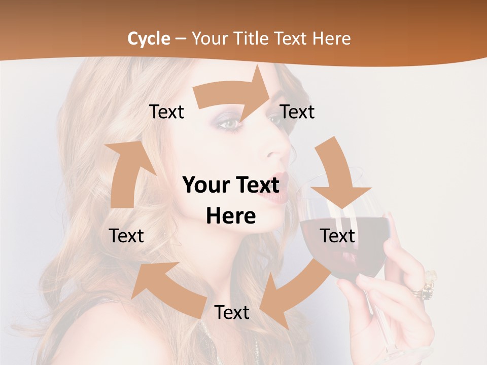 Femininity Red Model PowerPoint Template