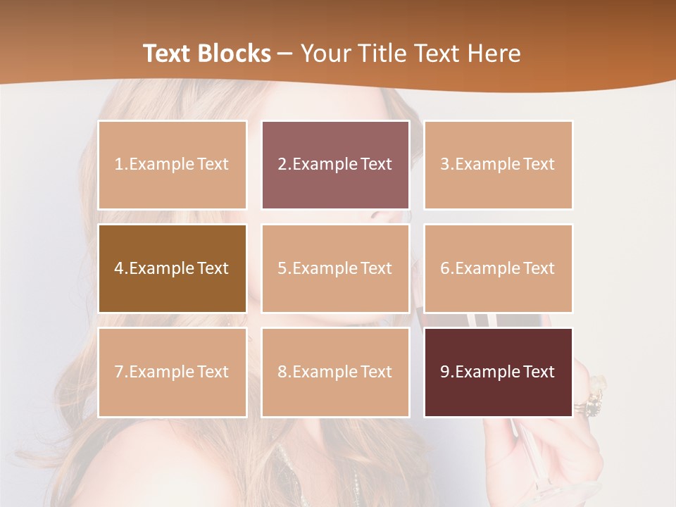 Femininity Red Model PowerPoint Template