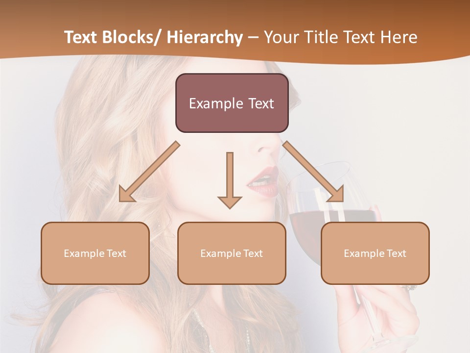Femininity Red Model PowerPoint Template