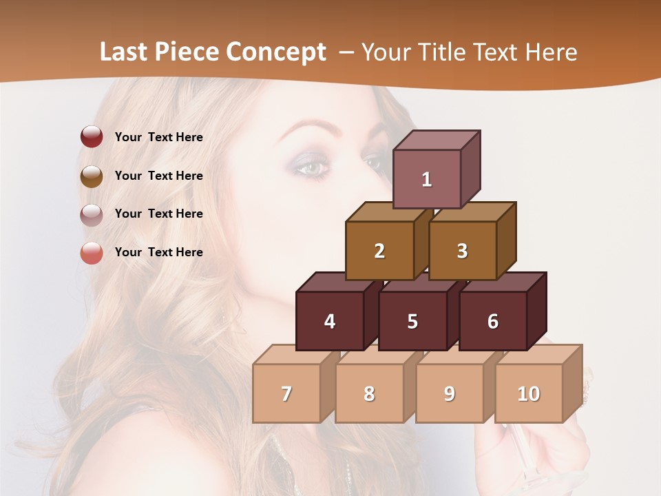 Femininity Red Model PowerPoint Template