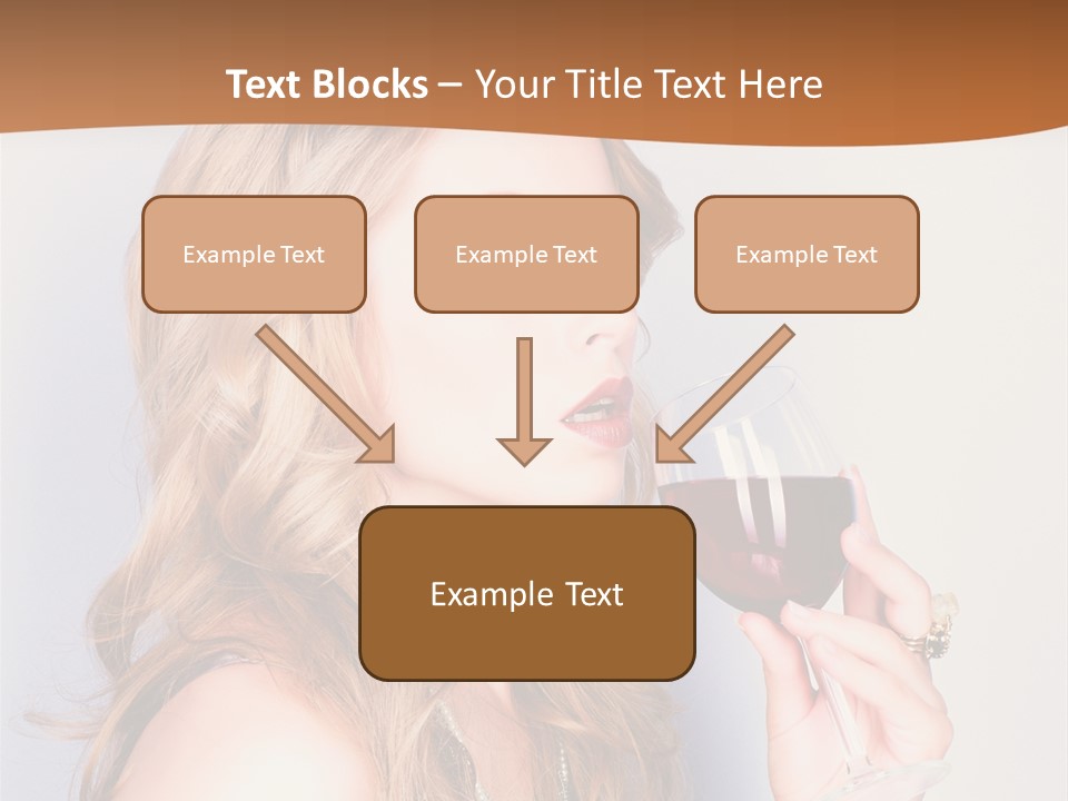 Femininity Red Model PowerPoint Template