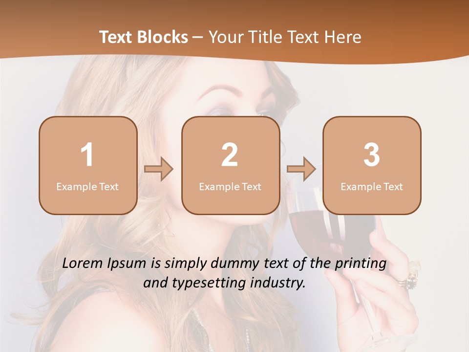 Femininity Red Model PowerPoint Template