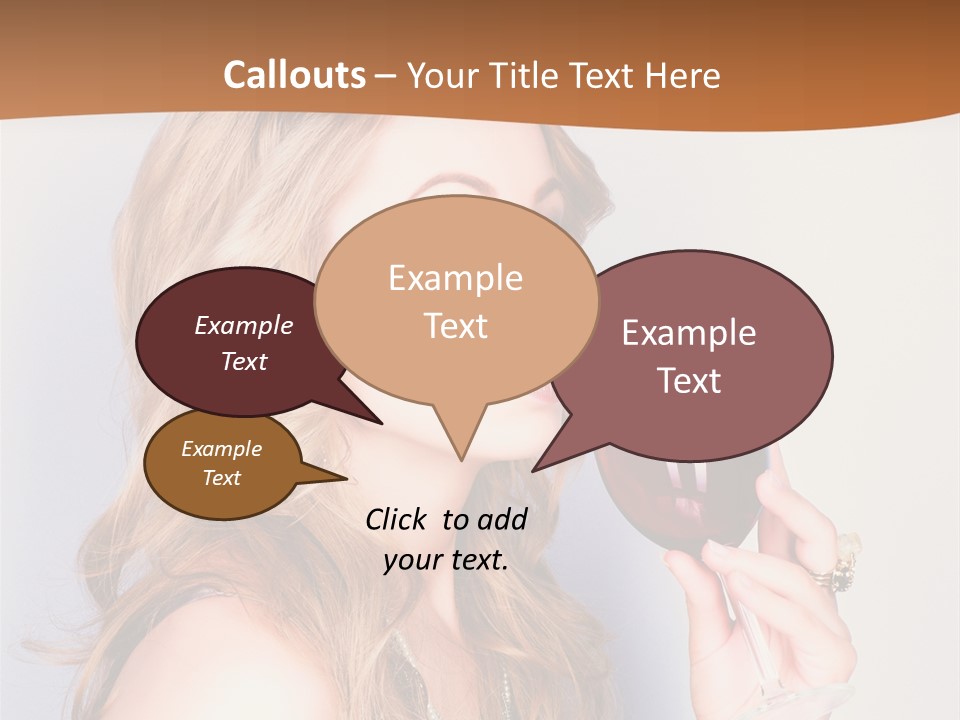 Femininity Red Model PowerPoint Template