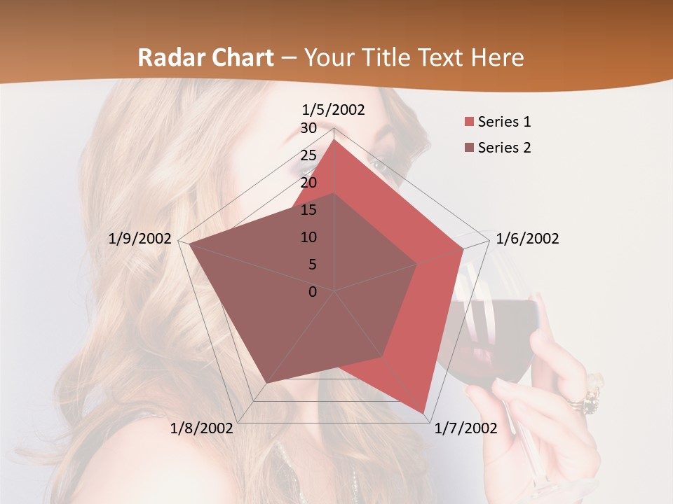 Femininity Red Model PowerPoint Template