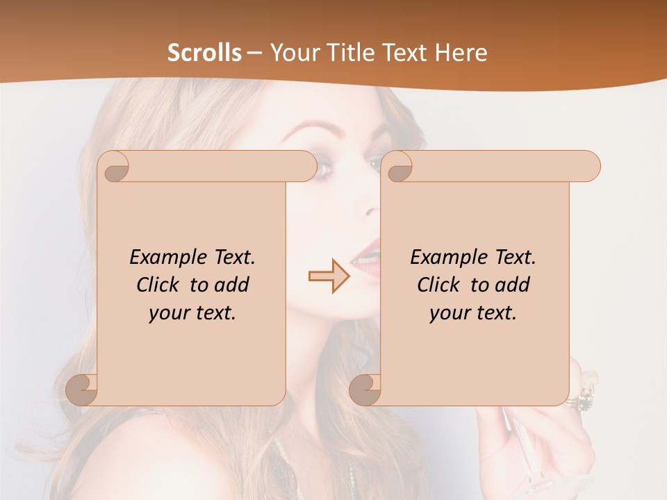 Femininity Red Model PowerPoint Template