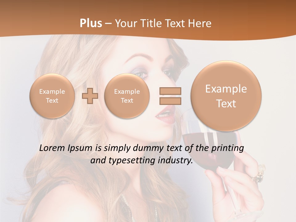 Femininity Red Model PowerPoint Template