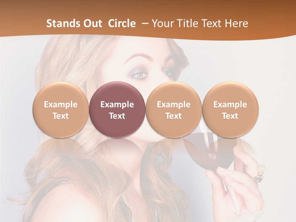 Femininity Red Model PowerPoint Template