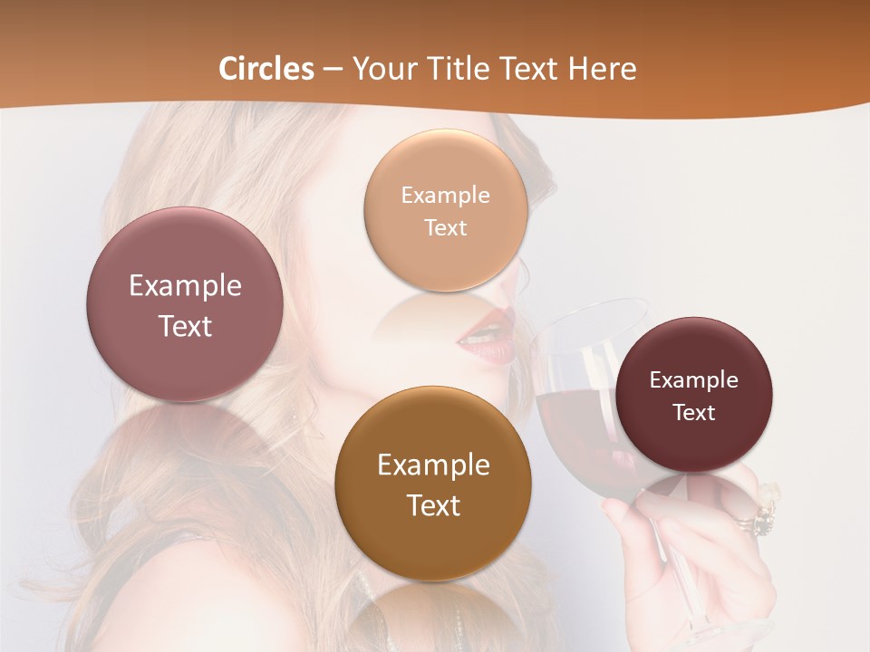 Femininity Red Model PowerPoint Template