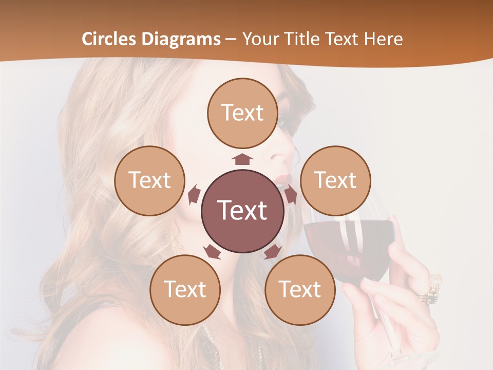 Femininity Red Model PowerPoint Template