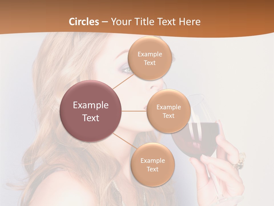 Femininity Red Model PowerPoint Template