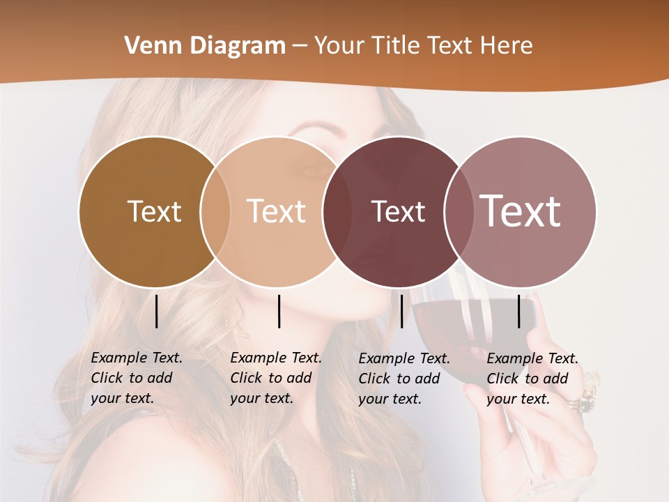 Femininity Red Model PowerPoint Template