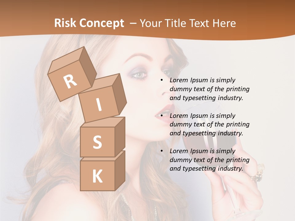 Femininity Red Model PowerPoint Template