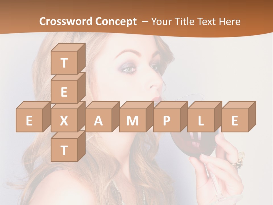 Femininity Red Model PowerPoint Template