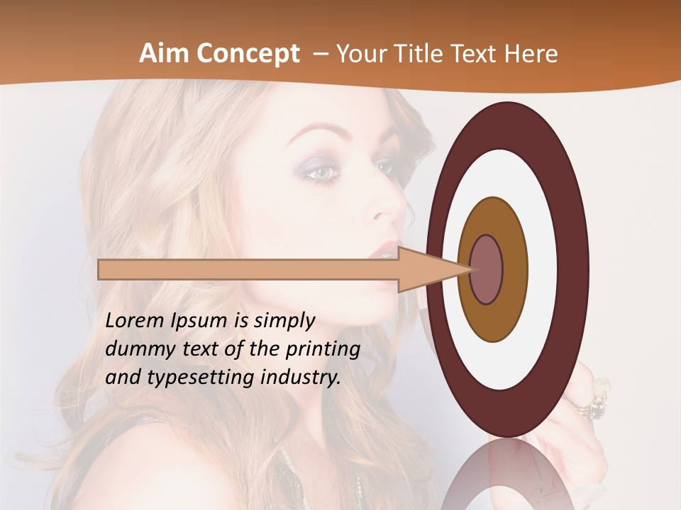 Femininity Red Model PowerPoint Template