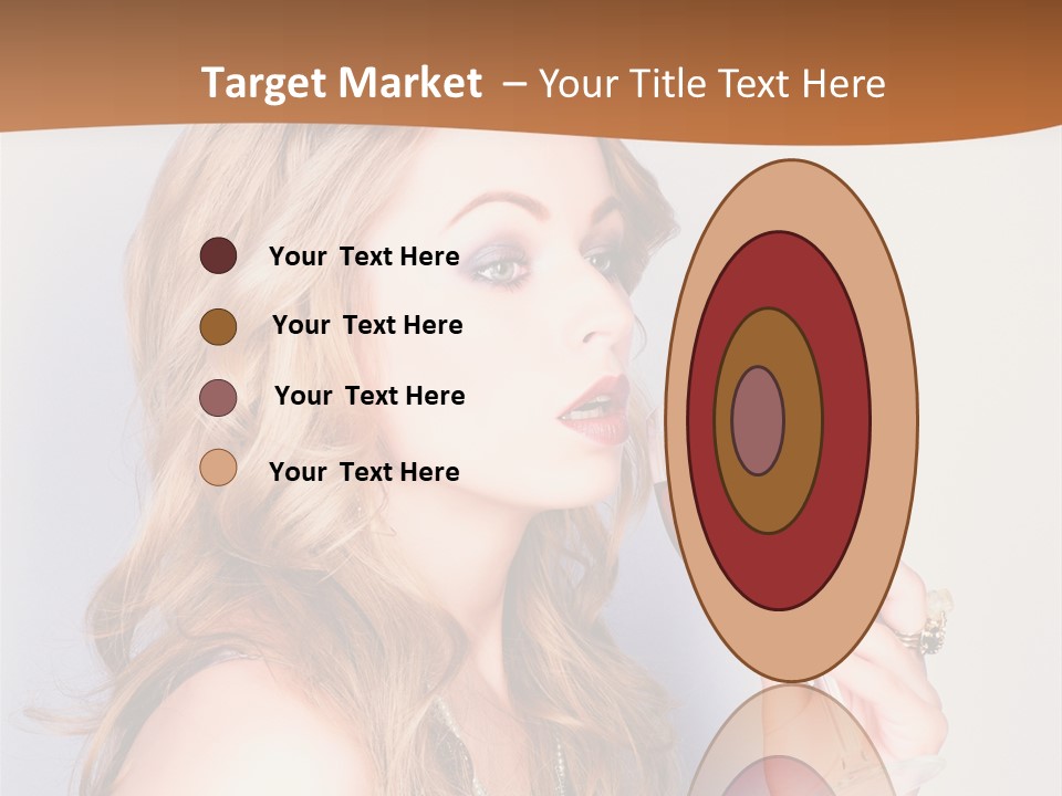 Femininity Red Model PowerPoint Template