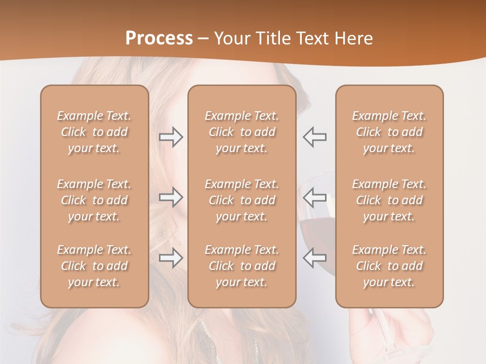 Femininity Red Model PowerPoint Template