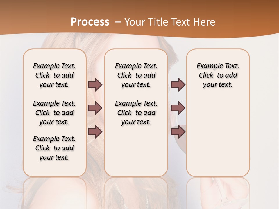 Femininity Red Model PowerPoint Template