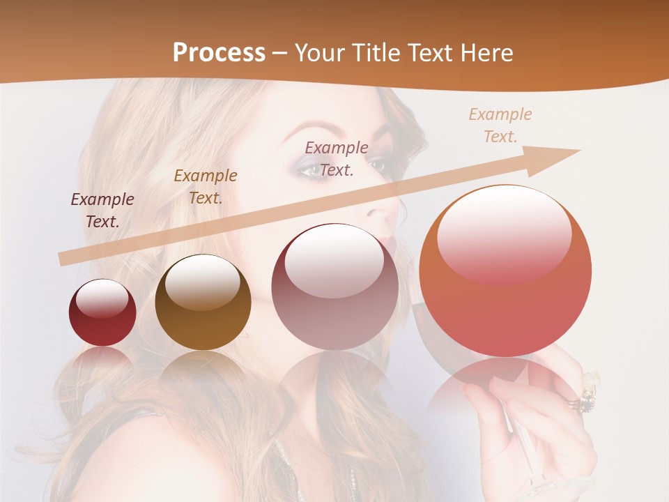 Femininity Red Model PowerPoint Template