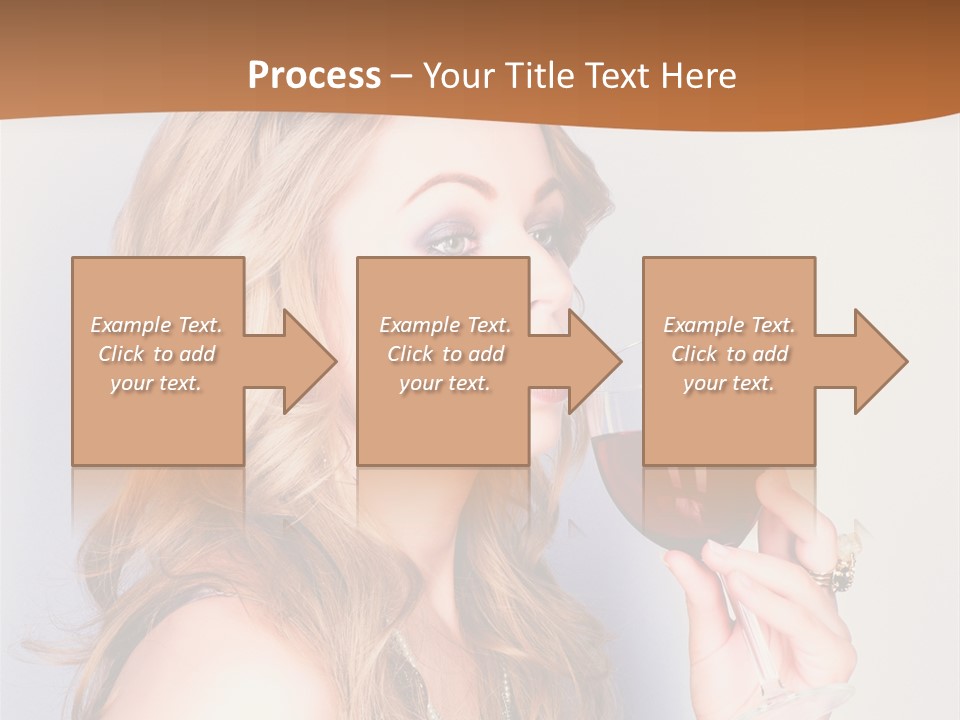 Femininity Red Model PowerPoint Template