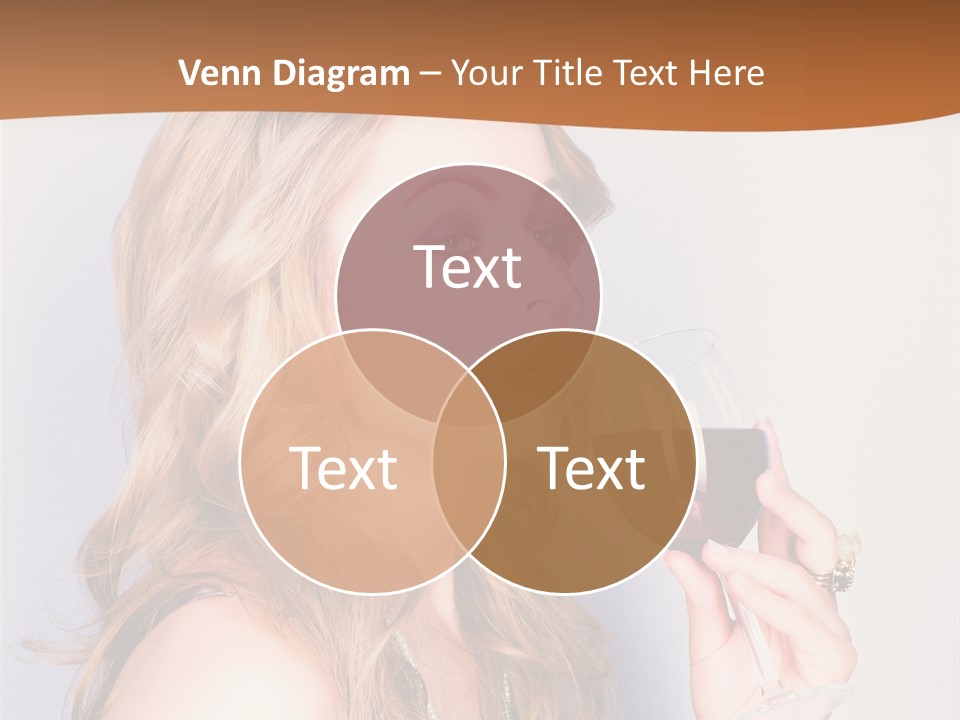 Femininity Red Model PowerPoint Template