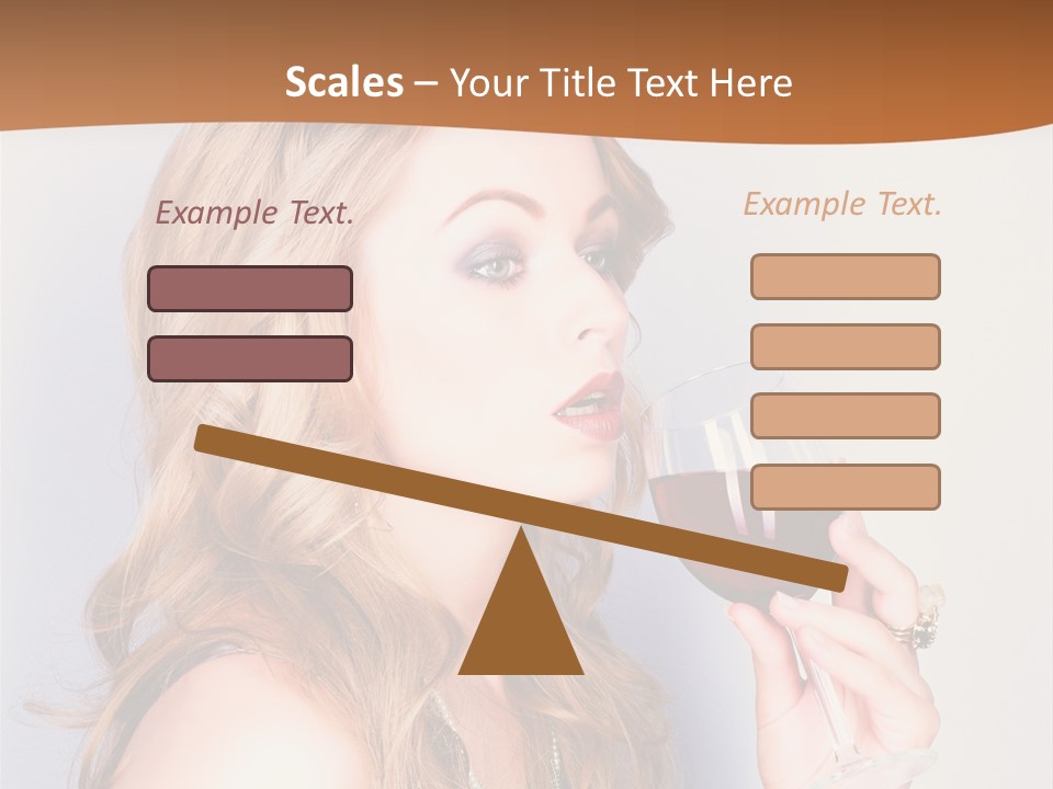 Femininity Red Model PowerPoint Template