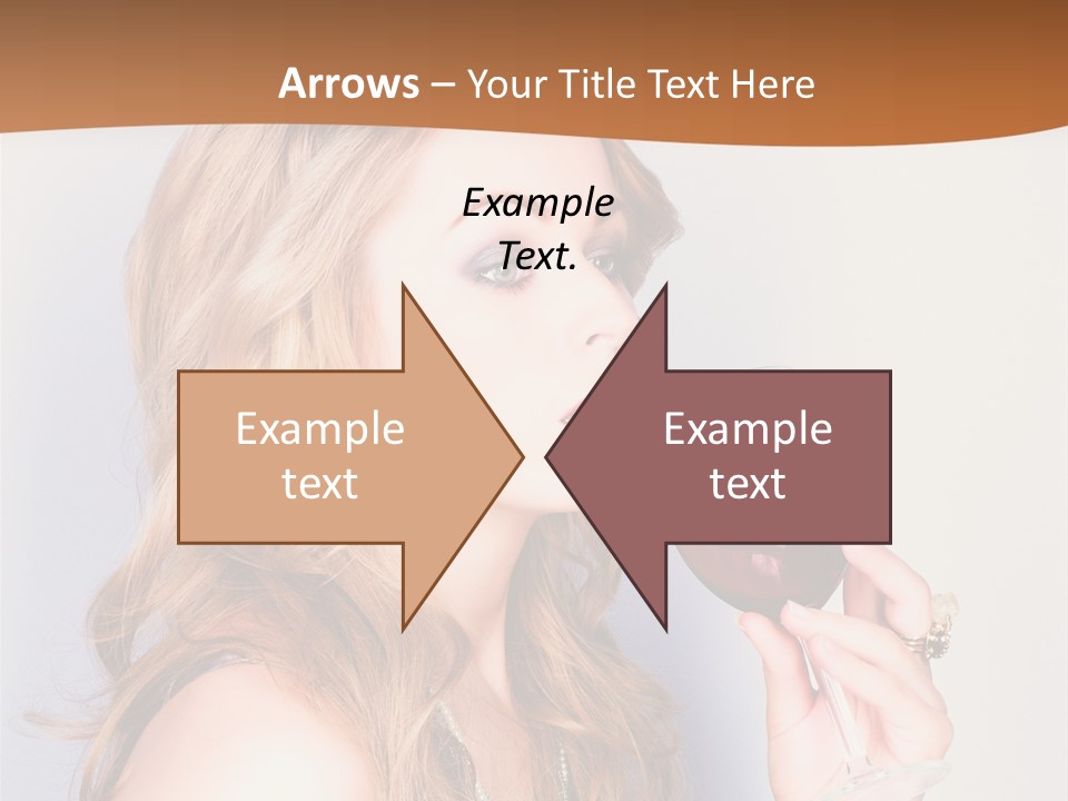 Femininity Red Model PowerPoint Template