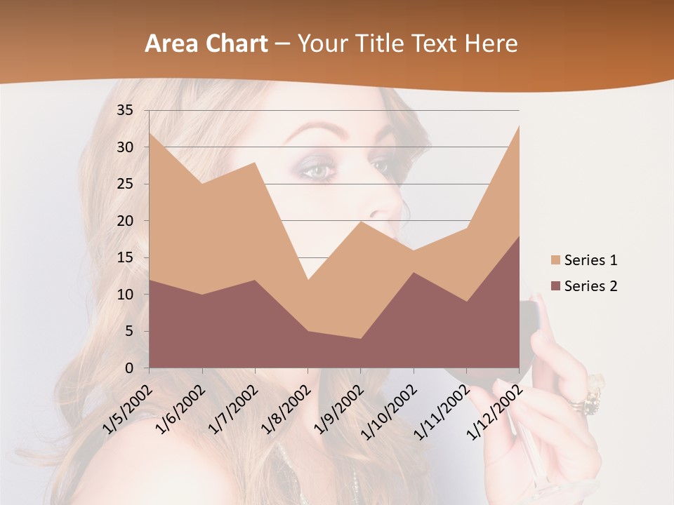 Femininity Red Model PowerPoint Template