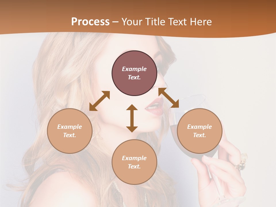 Femininity Red Model PowerPoint Template