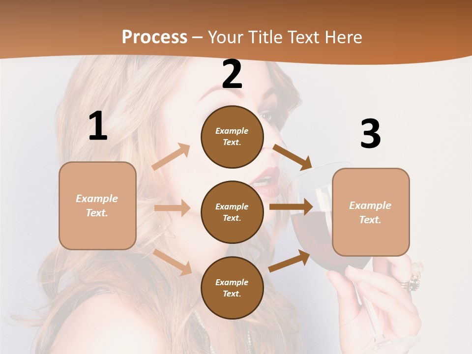 Femininity Red Model PowerPoint Template