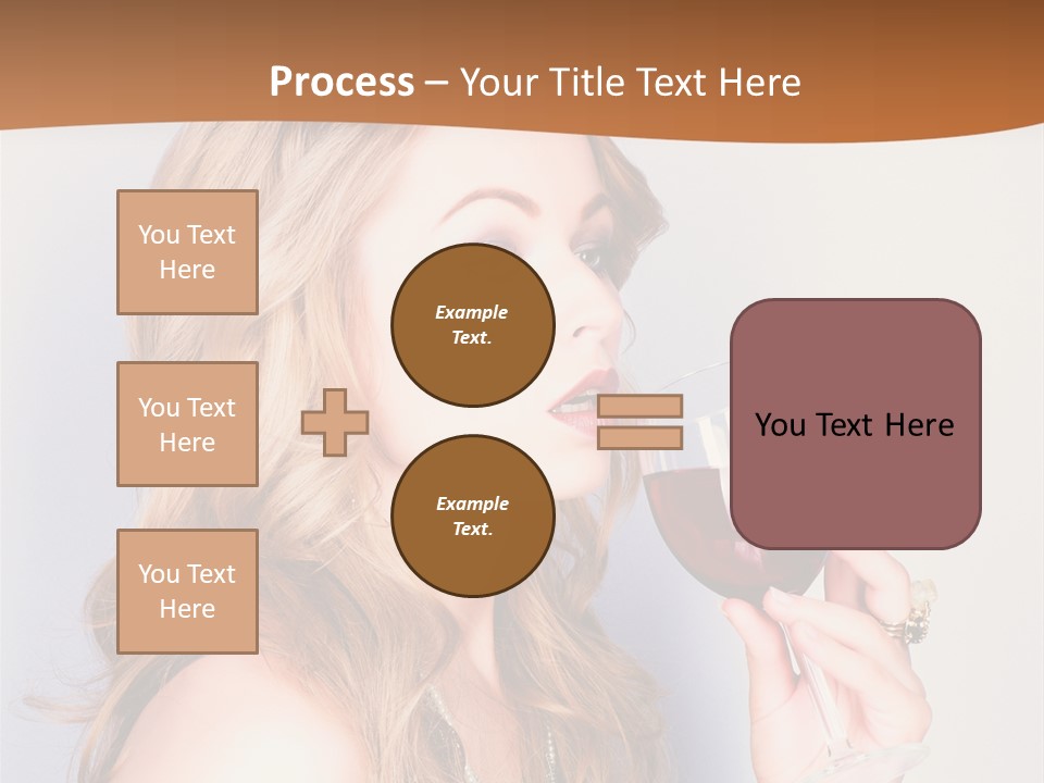 Femininity Red Model PowerPoint Template
