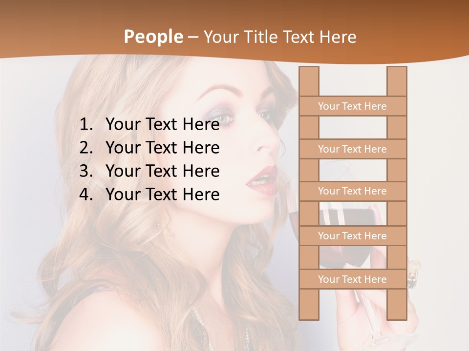 Femininity Red Model PowerPoint Template