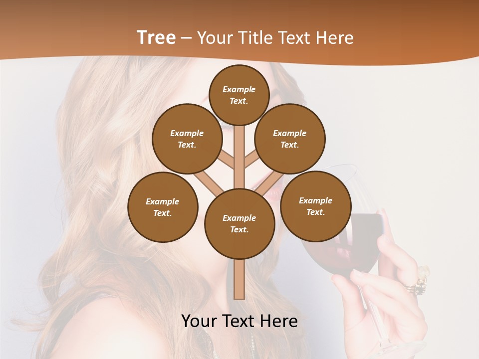 Femininity Red Model PowerPoint Template