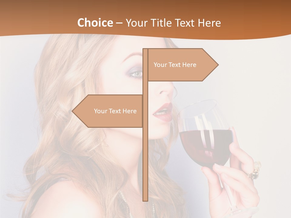 Femininity Red Model PowerPoint Template