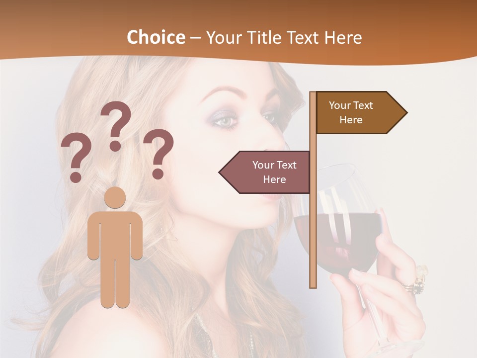 Femininity Red Model PowerPoint Template