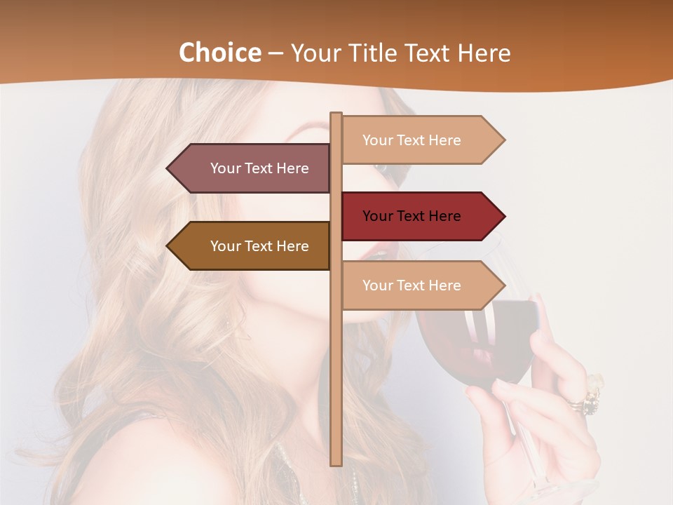 Femininity Red Model PowerPoint Template