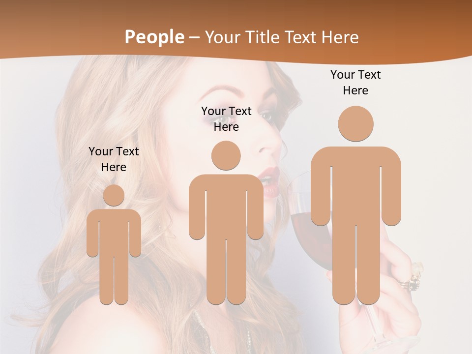 Femininity Red Model PowerPoint Template