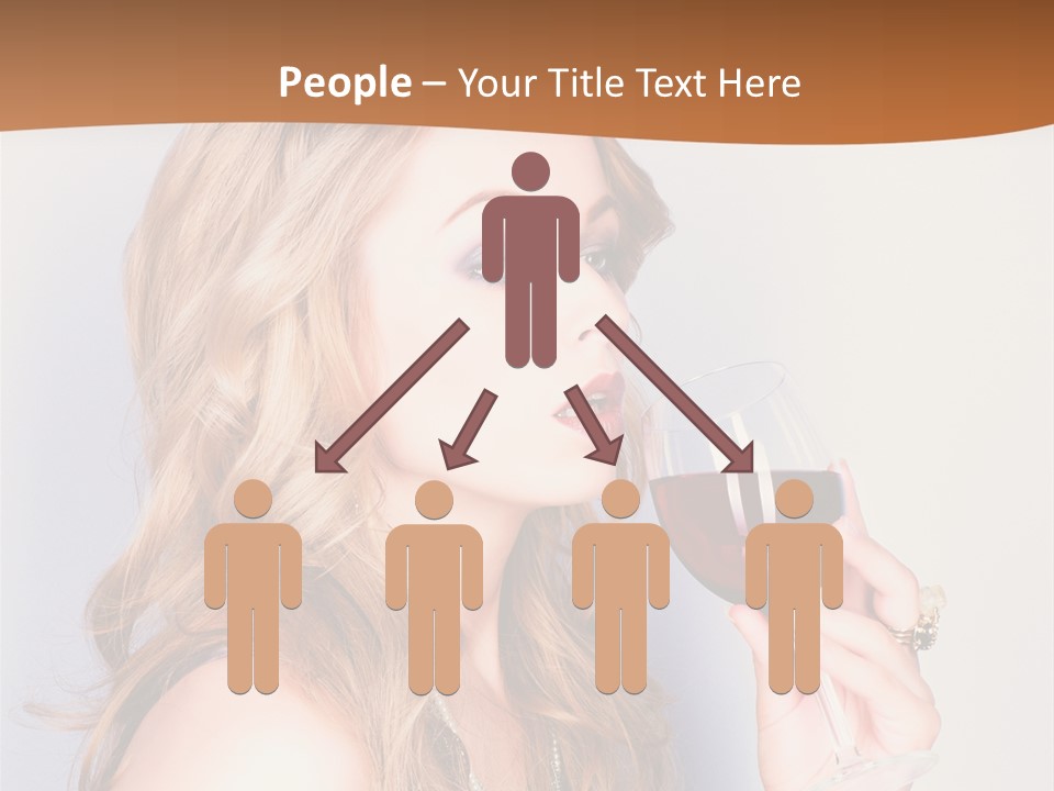 Femininity Red Model PowerPoint Template