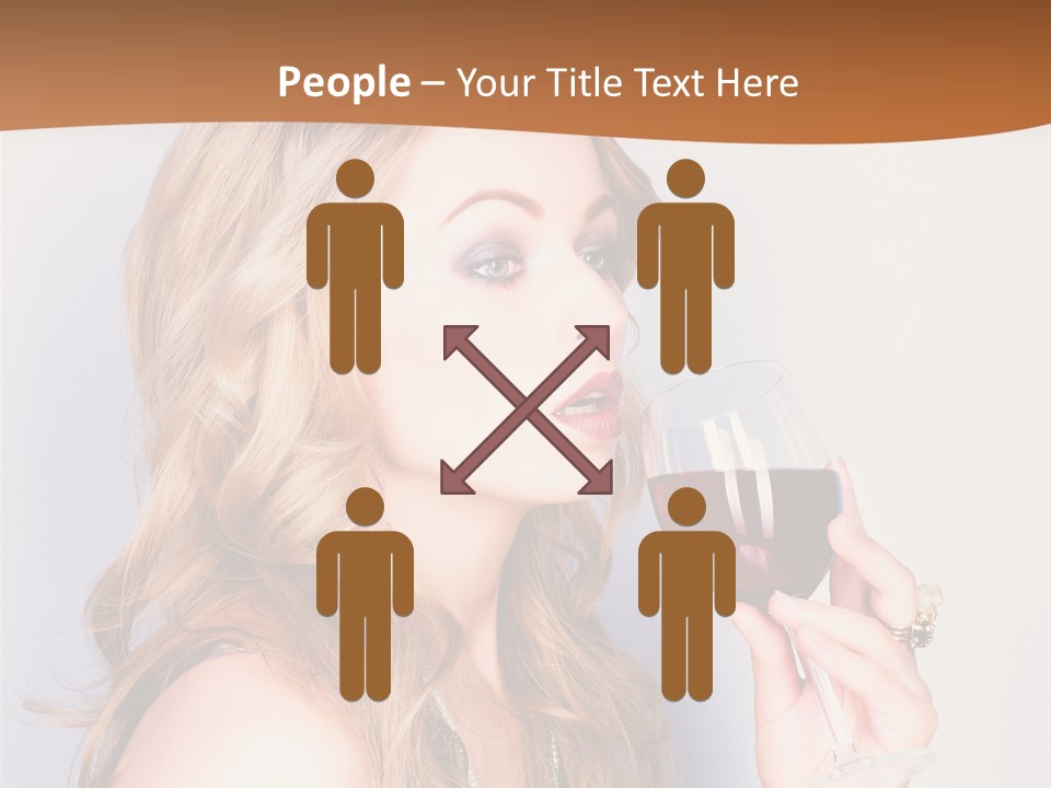 Femininity Red Model PowerPoint Template