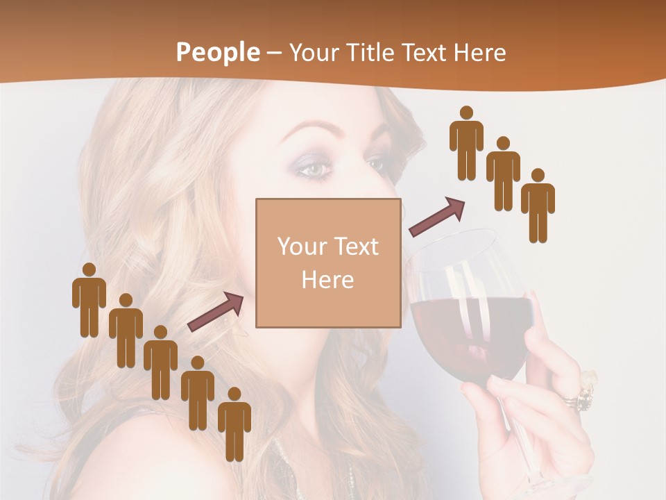 Femininity Red Model PowerPoint Template